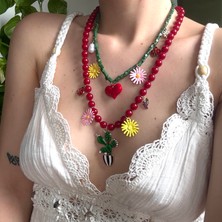 Alice İsstanbul 2li Boncuklu Charm Kolye