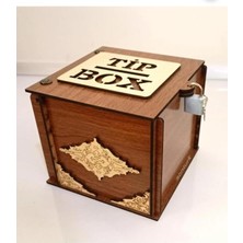 abnturk Yüksek Kalite Tip Box Ahşap Kumbara Bahşiş Kutusu Asma Kilitli