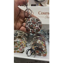 Elif Aksesuar Taşlı El Aynası Anahtarlık 6 cm