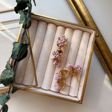 Alice İsstanbul Pembe Çiçekli Halka Küpe