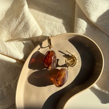 Alice İsstanbul Ezme Taşlı Akrilik Kahve Küpe