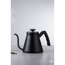 PremiumPort Slim Siyah 800 ml Paslanmaz Çelik Kahve ve Sıcak Su Demleme Kettle