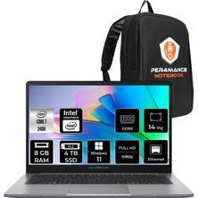 Asus Expertbook P1 Core 7 240H Notebook 8GB RAM 4TB SSD 14" FHD Win11 Home + Per4 Çanta P1403C716512G0DP355