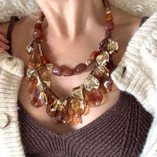 Alice İsstanbul Akrilik 2li Tasarım Kolye