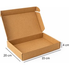 20X15X4 cm Kutu- Mini E-Ticaret Kargo Kutusu-Kraf Kutu- 0,4 Desi Kutu-25 Adet
