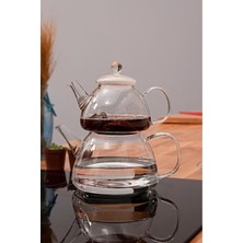 PremiumPort Isıya Dayanıklı Borosilikat Cam Çaydanlık Seti, Süzgeçli ve Şık Tasarım