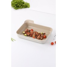 UltraMint Fika Seramik Kaplama Alüminyum Döküm Dikdörtgen Fırın Tepsisi, Büyük