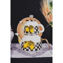 PremiumPort Şık ve Dayanıklı Emaye Çaydanlık Seti, Modern Mutfaklara Şıklık Katıyor