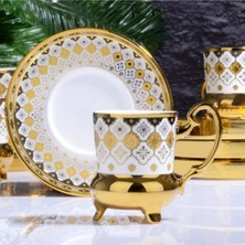 UltraMint Şık 6 Kişilik Kahve Fincan Takımı, Modern ve Zarif Tasarım