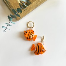 Alice İsstanbul Murano Cam Turuncu Balık Küpe