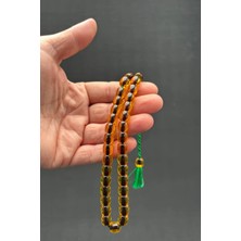 Özel Döküm Bilek Boy 8.5 x 9 Sarı Ateş Tespih