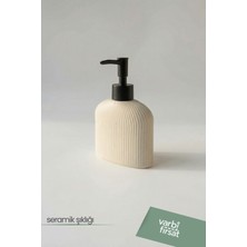 VarBiFırsat Modern Desenli Seramik Sabunluk 180 ml