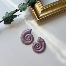 Alice İsstanbul Lila Metalik Görünümlü Salyangoz Küpe