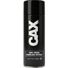 CAXCOLORS Cax Colors Ral 9005 Parlak Siyah Akrilik Sprey Boya - Metal Ahşap Plastik Tüm Yüzeyler Için 400ML