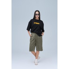 Saw Urbanity Authentic Oversize Tişört Kadın Siyah