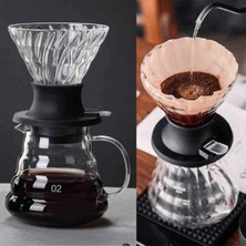 PremiumPort Ayarlanabilir Cam Kahve Demleme Dripper 200ML, Immersion Tasarımı