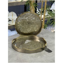 UltraMint Şık Poliüretan 2'li Aynalı Tepsi Seti, Ev ve Dekorasyon Için Elegant Tasarım