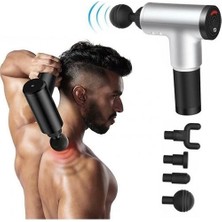 Aksiyon Global Darbeli Titreşimli Tabanca Masaj Aleti Kas Rahatlatıcı 4 Başlıklı Şarjlı Göbek Eritme Cihazı Zayıflama ve Selülit Giderme ( Lisinya )