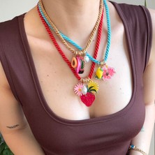 Alice İsstanbul 3lü Renkli Halat Charm Kolye