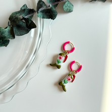 Alice İsstanbul Seramik Yeşil Çizme Charm Halka Küpe