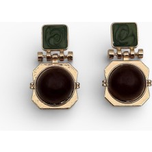 Alice İsstanbul Ahşap Detaylı Vintage Küpe