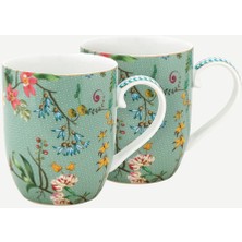 UltraMint Mavi Porselen Kupa Seti, 145 Ml, Şık ve Dayanıklı Tasarım