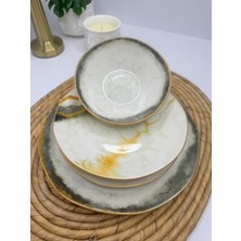 Tulu Porselen 24 Parça 6 Kişilik Sunum Yemek Takımı