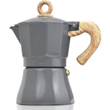 PremiumPort Moka Pot 6 Fincan, Alüminyum Kahve Espresso Cezvesi, 300 Ml, Şık ve Dayanıklı