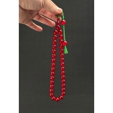 Kırmızı Şeffaf 13MM Küre Kesim Tespih