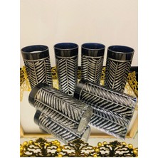 UltraMint El Işi Siyah 6'lı Kristal Balık Sırtı Işlemeli Kahve Yan Bar | Nihavent