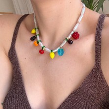 Alice İsstanbul Cam Murano Meyve Charm Kolye