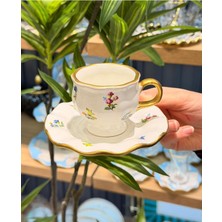 UltraMint 6 Kişilik Vintage Kahve Fincanı Takımı, Şık ve Dayanıklı Tasarım