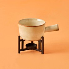 UltraMint Şık Bej Fondü Seti, 29X19X15 Cm, Keyifli Sunumlar Için Ideal