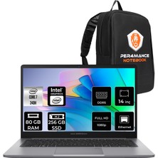 Asus Expertbook P1 Core 7 240H Notebook 80GB RAM 256GB SSD 14" FHD FreeDOS + Per4 Çanta P1403C716512G0DP336