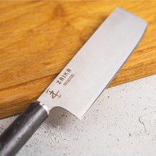 UltraMint Japon Tasarım Nakiri Sebze Doğrama Bıçağı, 16 Cm, Paslanmaz Çelik
