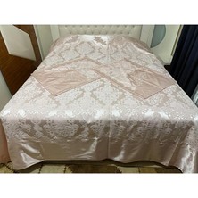 MentorAly Fransız Güpürlü El Emeği Pike Takımı – Pudra Şampanya, Özel Dikim Çeyizlik Set