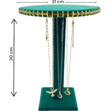 Sezgin Kutu ve Aksesuar Ay Model Bileklik Tesbih ve Zincirlik Standı Yeşil