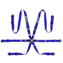 Sparco Belt H-2 Pd 6 Nokta 2” Fıa Onaylı Profesyonel Yarış Emniyet Kemeri Mavi (Fhr/hans Uyumlu)