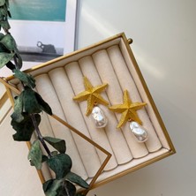 Alice İsstanbul Gold Incili Deniz Yıldızı Küpe