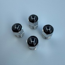 Aksefuar Lazer Honda ile Uyumlu Logolu Alüminyum Altıgen Sibop Kapağı (Takım)