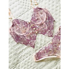 Hama Love Kadın Mor Pembe Büstiyer Iç Çamaşır Takımı
