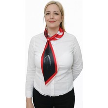 Moda Nokta Atatürk Silüetli ve Imzalı Kravat Model Boyun Fuları