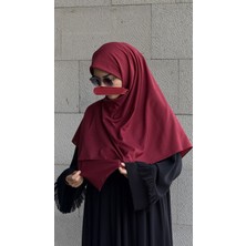 Qalortex Scarf Pamuklu Organik Modal Eşarp-Bordo