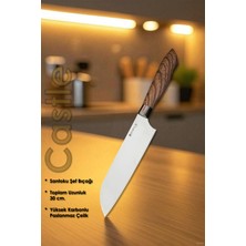 Castle Santoku Mutfak Şef Bıçak Et Ekmek Sebze Salata Şef Bıçağı Lzg-31