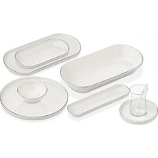 UltraMint Şık 6 Kişilik 37 Parça Kahvaltı Takımı, Modern ve Zarif Tasarım