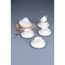 UltraMint 12 Parça Porselen Fincan Takımı, 6 Kişilik, Şık ve Dayanıklı Set