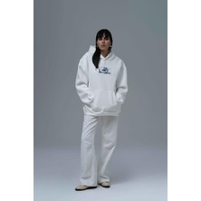 Saw Urbanity Be Good To Yourself Oversize Sweatshirt Kadın Ekru