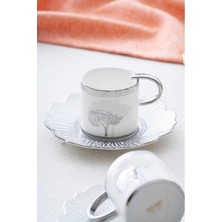 UltraMint Hadeon Porselen 6'lı Kahve Fincan Takımı, Şık ve Zarif Tasarım