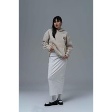 Saw Urbanity Change Oversize Sweatshirt Kadın Stone