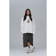 Saw Urbanity Not All Wounds Are Visible Oversize Sweatshirt Kadın Ekru